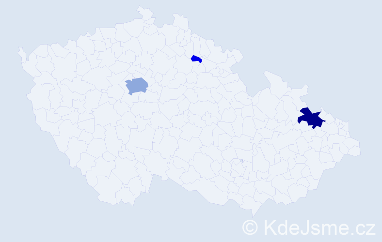 Příjmení: 'Selvek', počet výskytů 12 v celé ČR