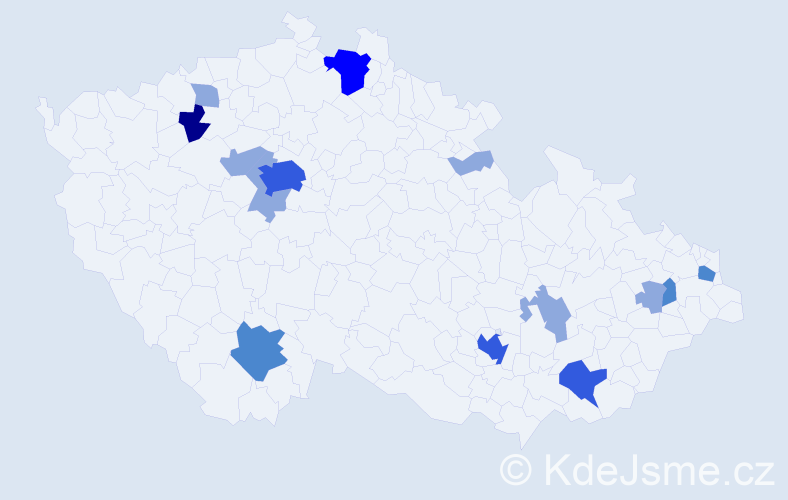 Příjmení: 'Matl', počet výskytů 30 v celé ČR