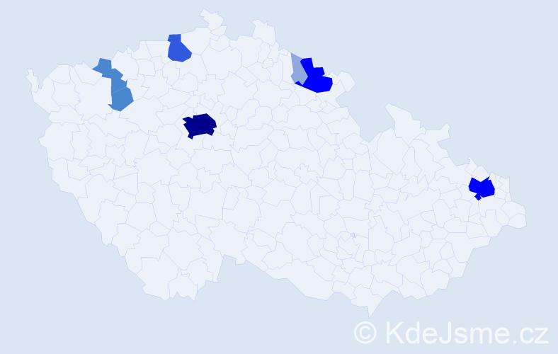 Příjmení: 'Imrišek', počet výskytů 21 v celé ČR