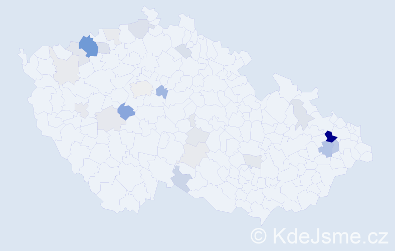 Příjmení: 'Demo', počet výskytů 64 v celé ČR