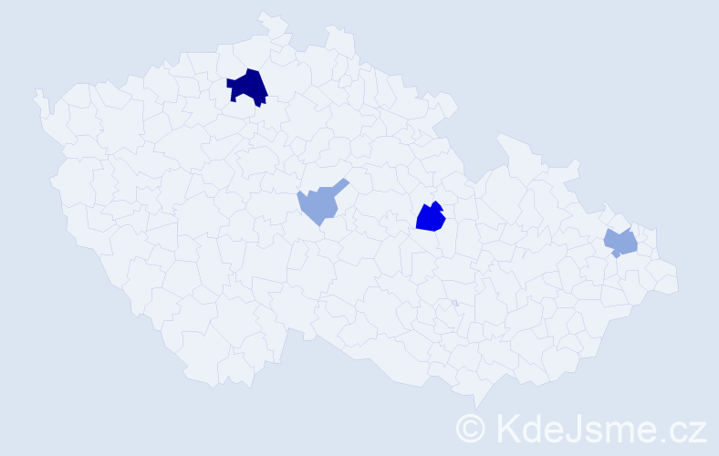 Příjmení: 'Salka', počet výskytů 13 v celé ČR
