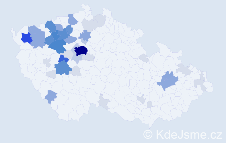 Příjmení: 'Malecká', počet výskytů 147 v celé ČR