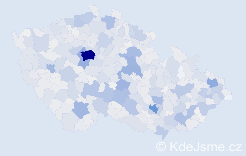 Příjmení: 'Blažková', počet výskytů 7487 v celé ČR