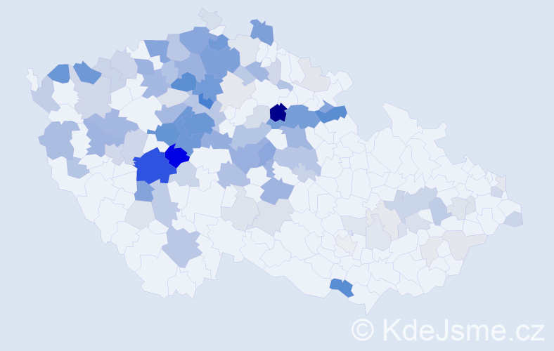 Příjmení: 'Pechar', počet výskytů 479 v celé ČR