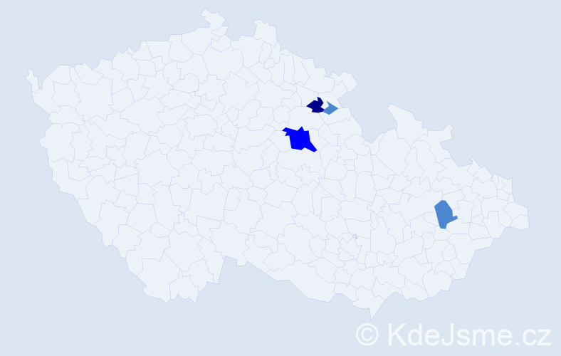 Příjmení: 'Kuchšová', počet výskytů 11 v celé ČR