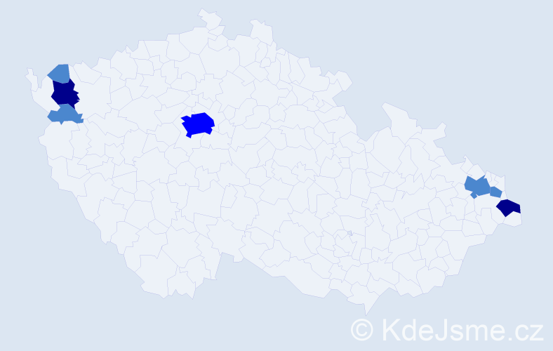 Příjmení: 'Litvák', počet výskytů 12 v celé ČR