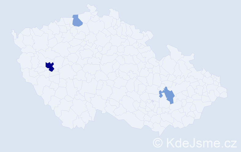 Příjmení: 'Tatárek', počet výskytů 7 v celé ČR