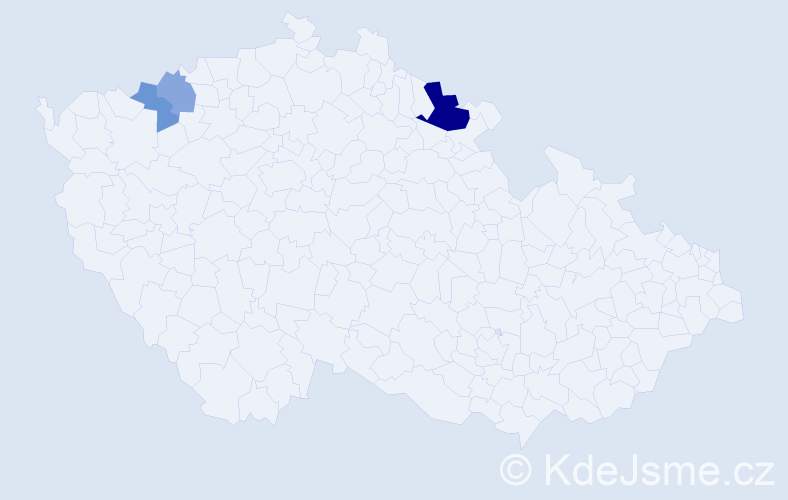 Příjmení: 'Kuchleiová', počet výskytů 6 v celé ČR