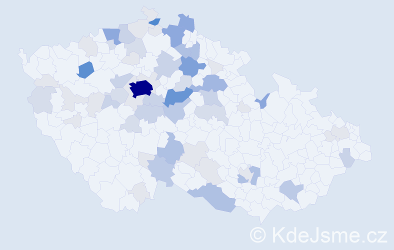 Příjmení: 'Chaloupecký', počet výskytů 226 v celé ČR