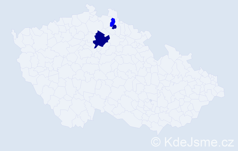 Příjmení: 'Pulíčková', počet výskytů 14 v celé ČR