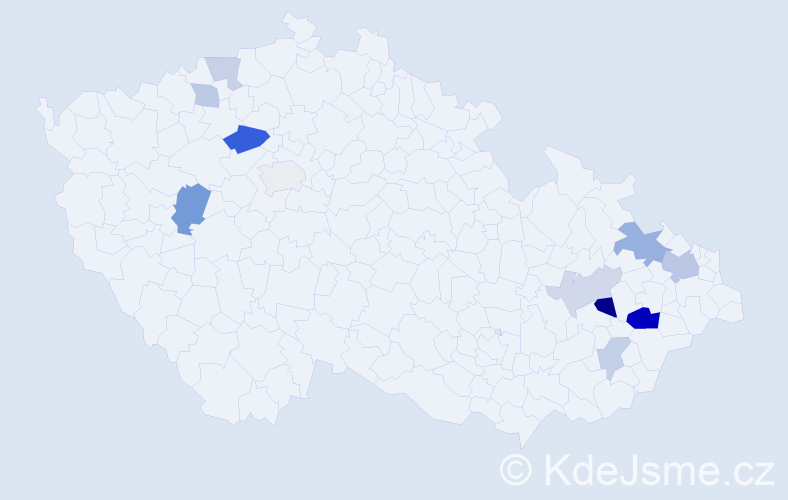 Příjmení: 'Gardian', počet výskytů 22 v celé ČR