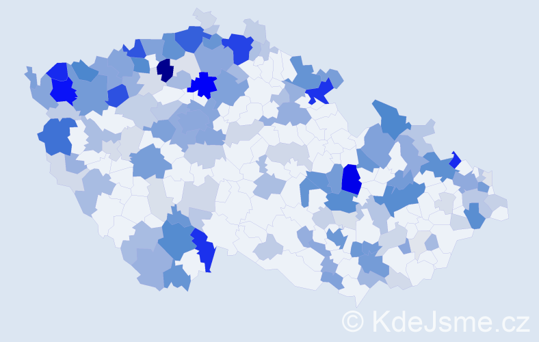 Příjmení: 'Werner', počet výskytů 625 v celé ČR