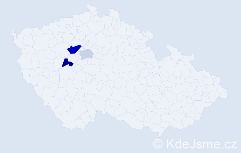 Příjmení: 'Teringerová', počet výskytů 6 v celé ČR