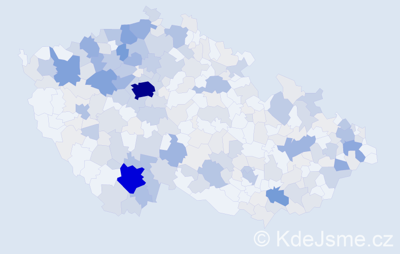 Příjmení: 'Hajná', počet výskytů 1121 v celé ČR