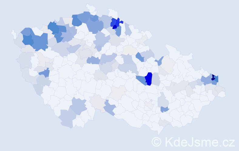 Příjmení: 'Makula', počet výskytů 714 v celé ČR