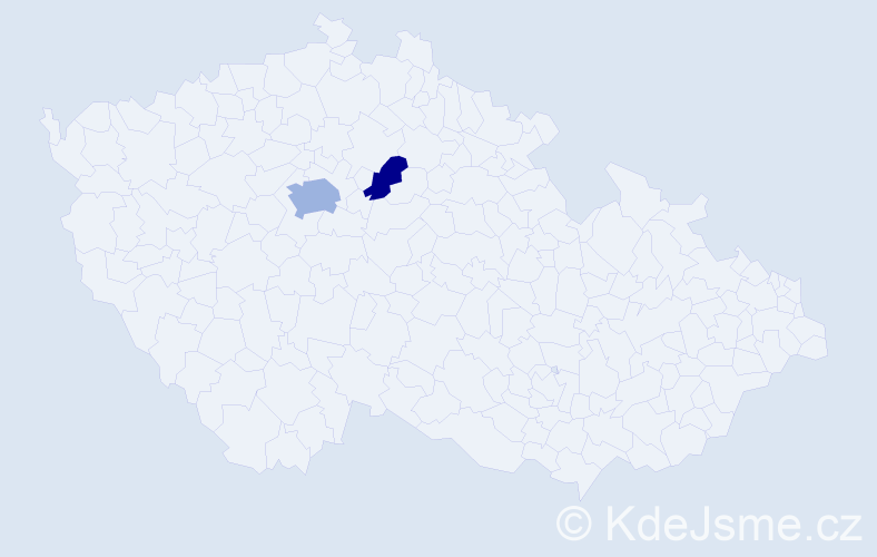 Příjmení: 'Bobík', počet výskytů 4 v celé ČR