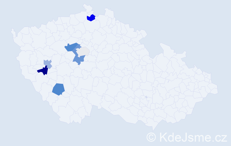 Příjmení: 'Wohlmutová', počet výskytů 16 v celé ČR