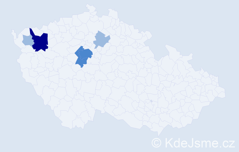 Příjmení: 'Cmarko', počet výskytů 10 v celé ČR