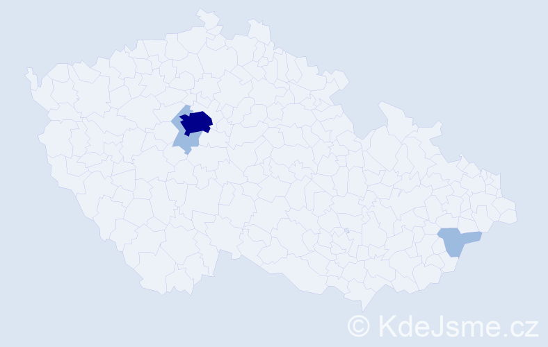 Příjmení: 'Flendr', počet výskytů 6 v celé ČR