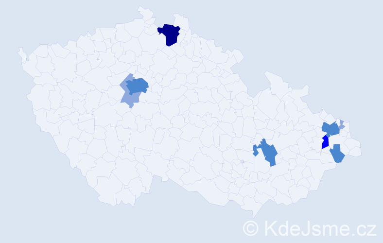 Příjmení: 'Skopek', počet výskytů 19 v celé ČR