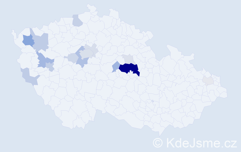 Příjmení: 'Kumperová', počet výskytů 48 v celé ČR