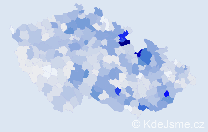 Příjmení: 'Macková', počet výskytů 3522 v celé ČR