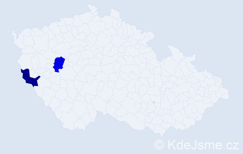 Příjmení: 'Verdun', počet výskytů 2 v celé ČR