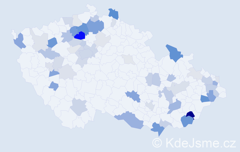 Příjmení: 'Turza', počet výskytů 157 v celé ČR