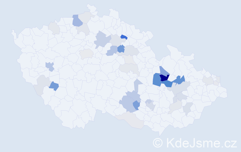 Příjmení: 'Pyšná', počet výskytů 108 v celé ČR