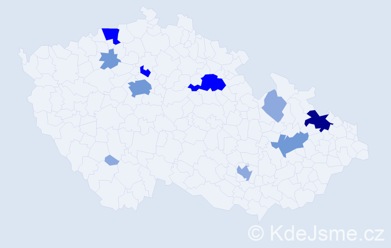 Příjmení: 'Peiker', počet výskytů 27 v celé ČR