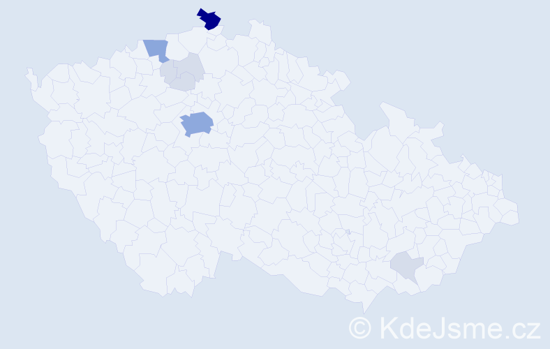 Příjmení: 'Diessnerová', počet výskytů 30 v celé ČR