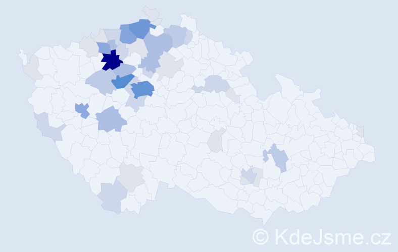 Příjmení: 'Aulický', počet výskytů 140 v celé ČR