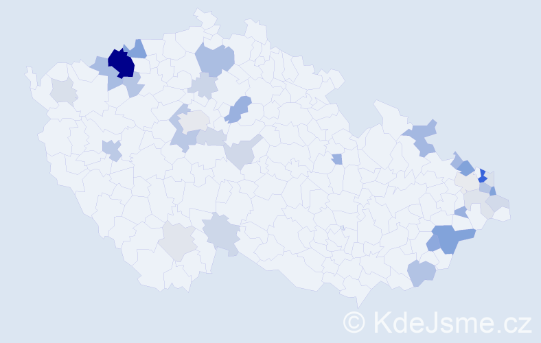 Příjmení: 'Miklovič', počet výskytů 83 v celé ČR