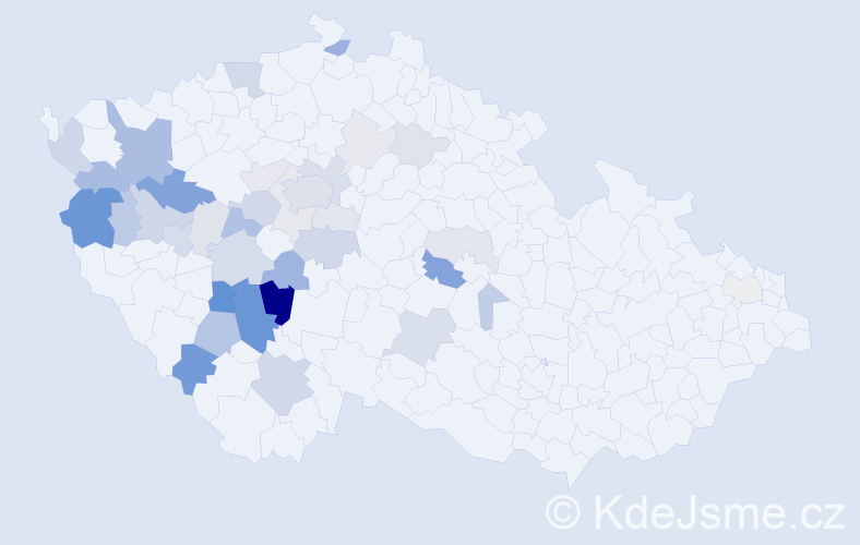 Příjmení: 'Rozhoňová', počet výskytů 107 v celé ČR