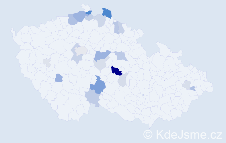 Příjmení: 'Cimpl', počet výskytů 66 v celé ČR