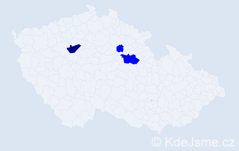 Příjmení: 'Rochela', počet výskytů 5 v celé ČR