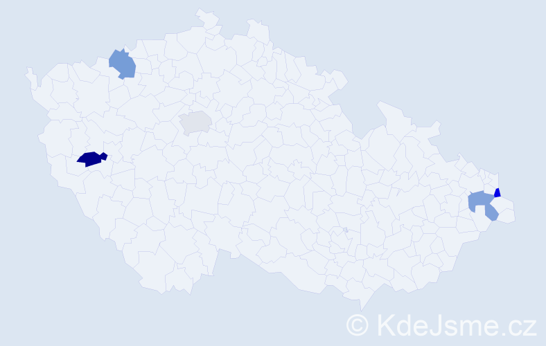 Příjmení: 'Willing', počet výskytů 5 v celé ČR