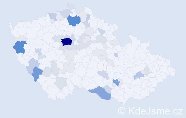 Příjmení: 'Ruda', počet výskytů 198 v celé ČR