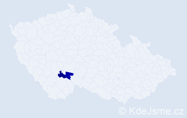 Příjmení: 'Planietová', počet výskytů 5 v celé ČR