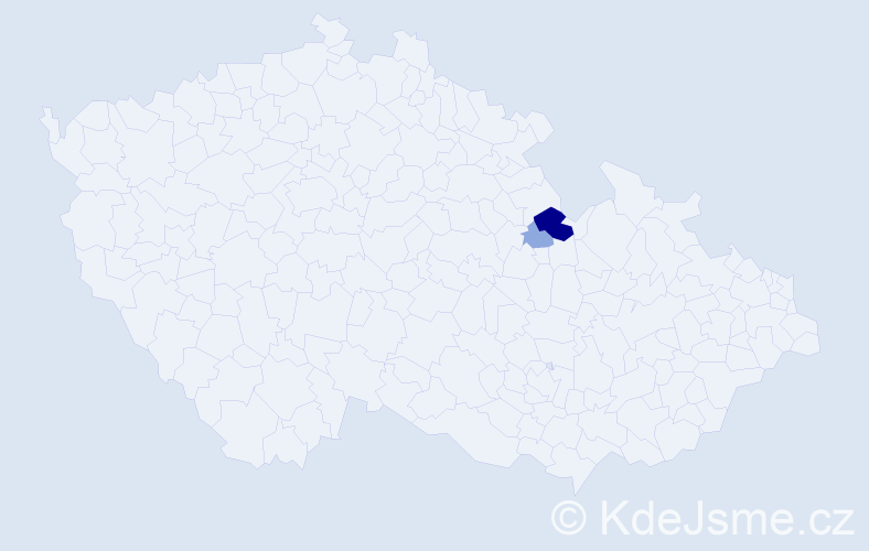 Příjmení: 'Strasmeierová', počet výskytů 8 v celé ČR