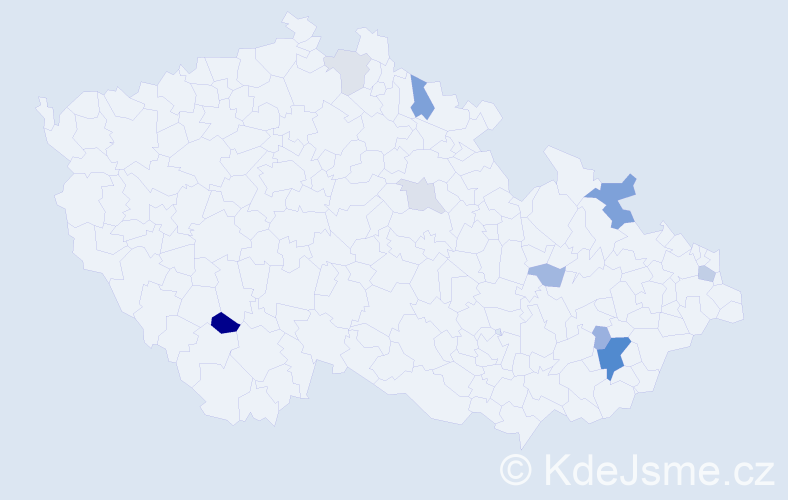Příjmení: 'Khain', počet výskytů 24 v celé ČR
