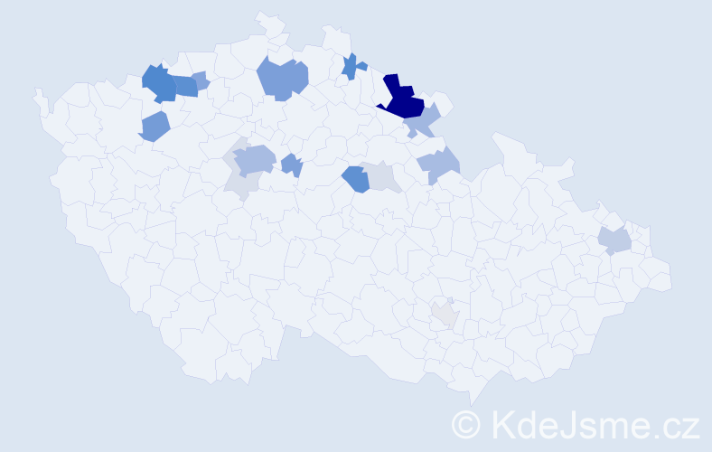 Příjmení: 'Dolejška', počet výskytů 67 v celé ČR