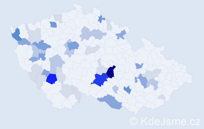 Příjmení: 'Pivničková', počet výskytů 140 v celé ČR