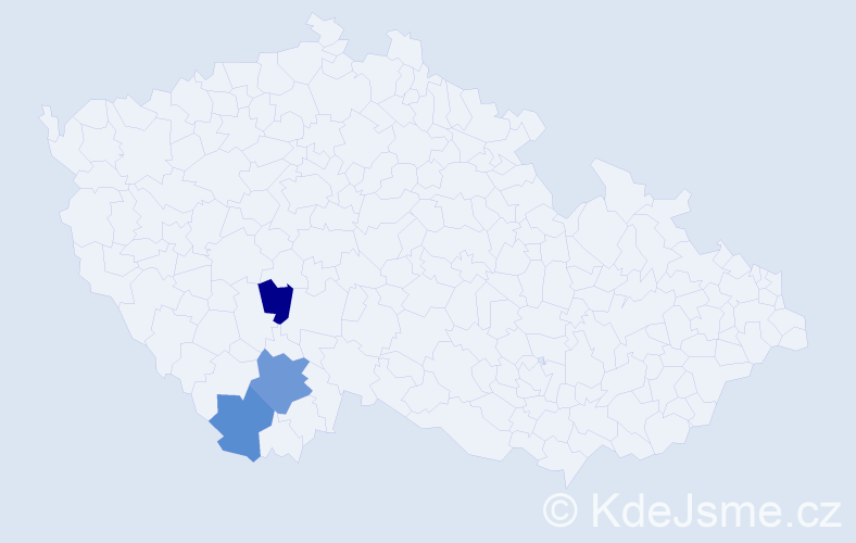 Příjmení: 'Klosseová', počet výskytů 4 v celé ČR