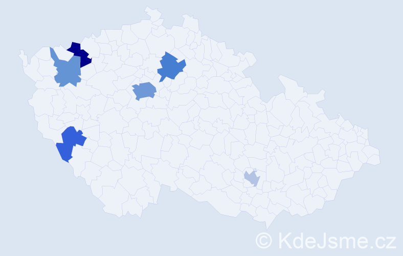 Příjmení: 'Reinhard', počet výskytů 27 v celé ČR