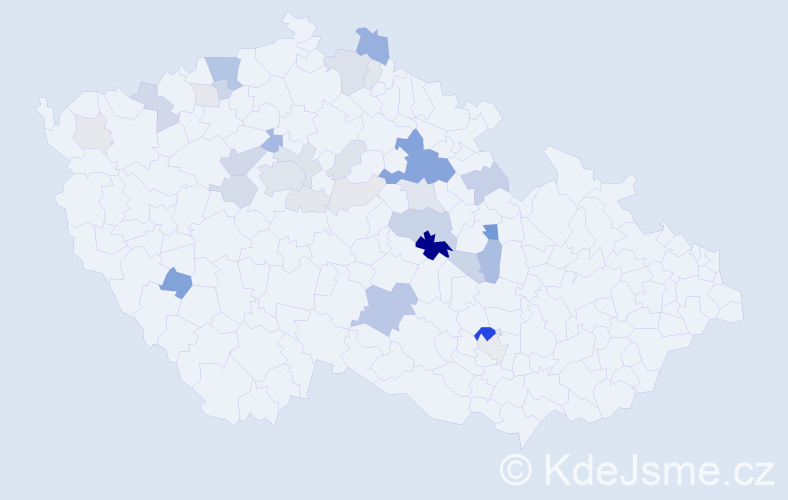 Příjmení: 'Homoláč', počet výskytů 116 v celé ČR