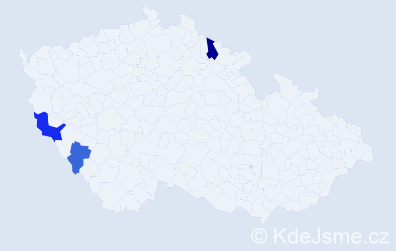 Příjmení: 'Kasáčová', počet výskytů 10 v celé ČR