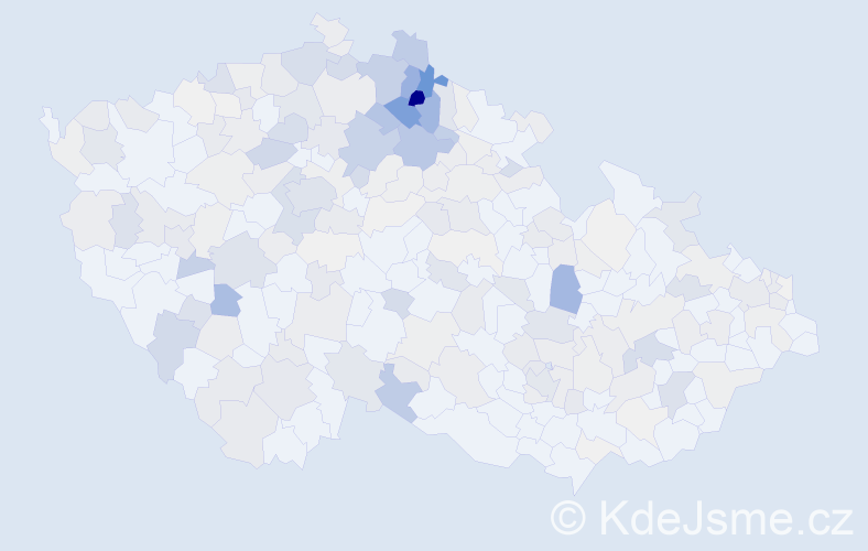 Příjmení: 'Kopal', počet výskytů 796 v celé ČR