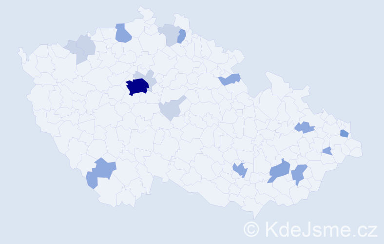 Příjmení: 'Rose', počet výskytů 42 v celé ČR