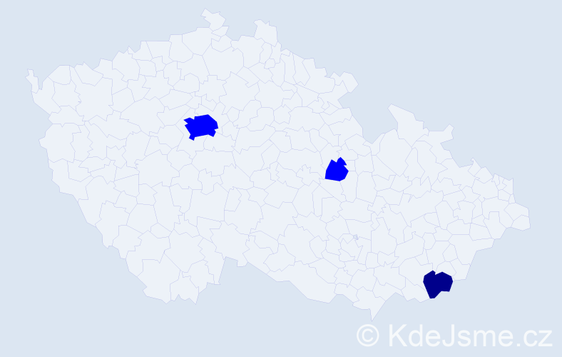 Příjmení: 'Pápežová', počet výskytů 4 v celé ČR